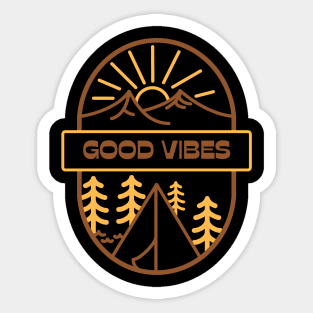 Black Good Vibes Sticker